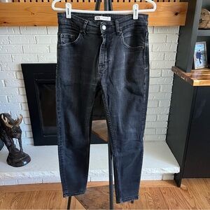 Zara Men's Charcoal Black Slim Jeans
